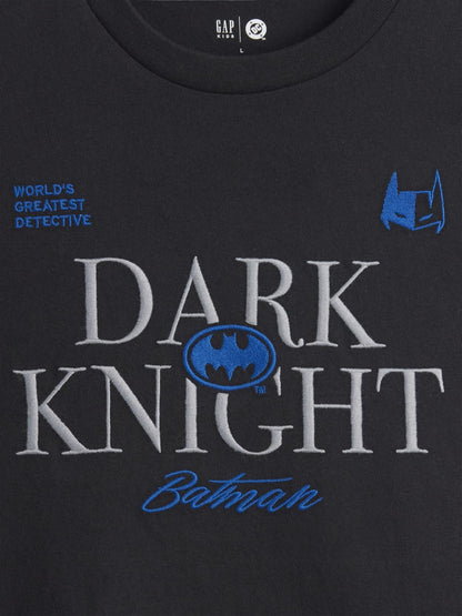 Siyah Batman Relaxed Grafik Baskılı T-shirt