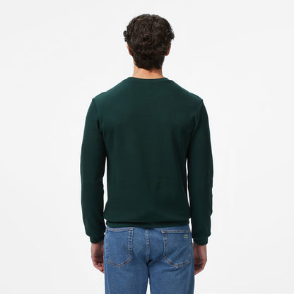 Lacoste Regular Fit Uzun Kollu Bisiklet Yaka Erkek Koyu Yeşil T-shirt