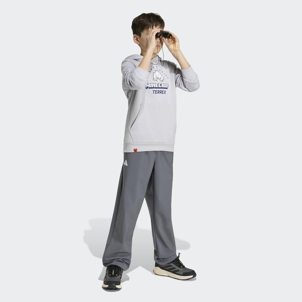 Adidas K Minecraft Mt Çocuk Gri Sweatshirt