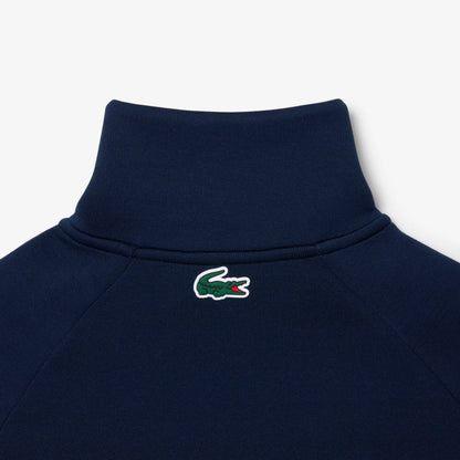 Lacoste Kadın Relaxed Fit Fermuarlı Lacivert Sweatshirt