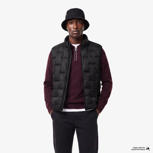 Lacoste Regular Fit Erkek Siyah Yelek