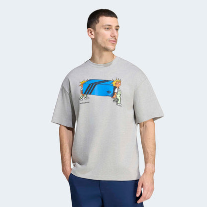 Adidas Blue Box Elves Erkek Gri T-shirt