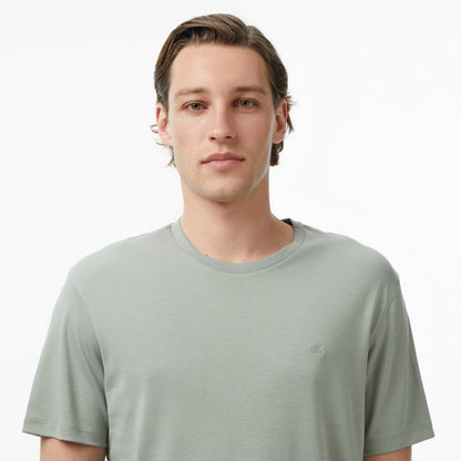 Calvin Klein Supima Chest Emblem Crewneck Erkek Bej T-shirt