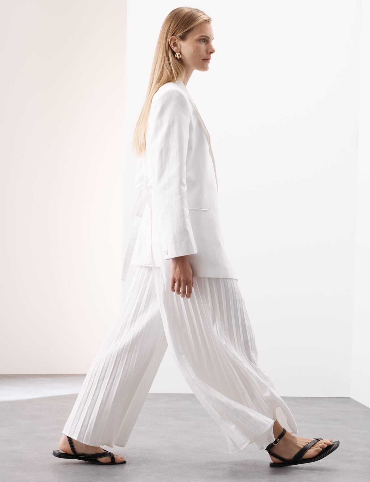 Linen Pleat Pantolon