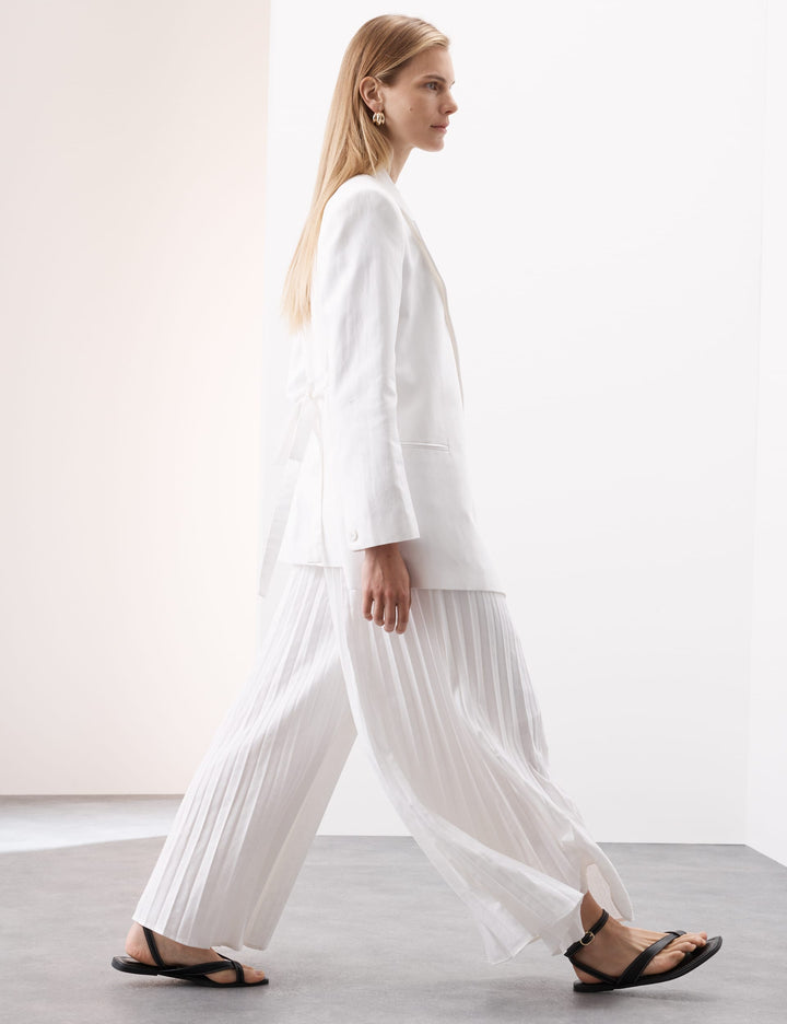 Linen Pleat Pantolon