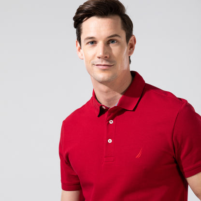 Nautica Erkek Kırmızı Slim Fit Kısa Kollu Polo Yaka T-shirt