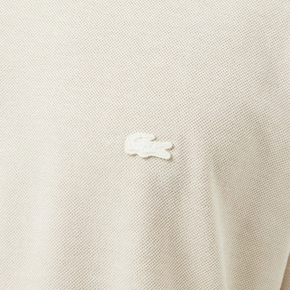 Lacoste Erkek Oversize Fit Bisiklet Yaka Krem T-shirt