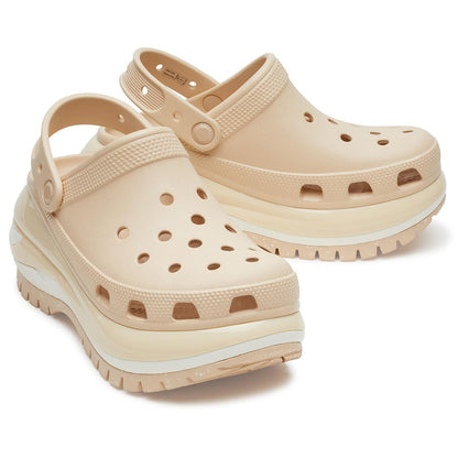 Crocs Classic Mega Crush Platform Kadın Krem Terlik