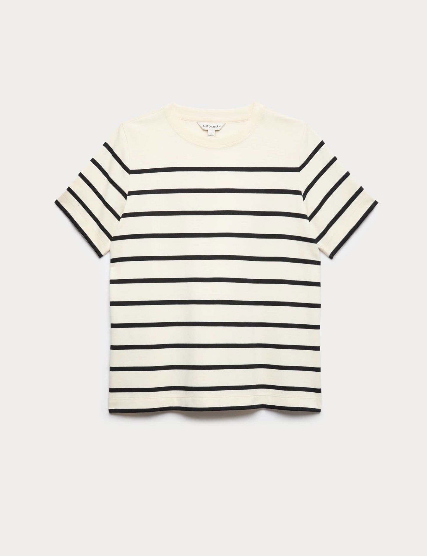 Pamuk Karışımlı Çizgili T-shirt