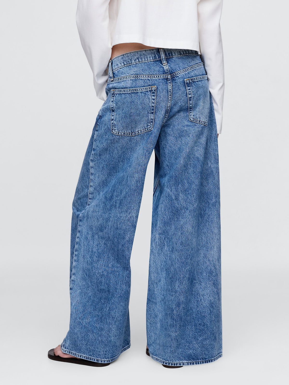 Mavi Düşük Bel Extra Baggy Jean Pantolon