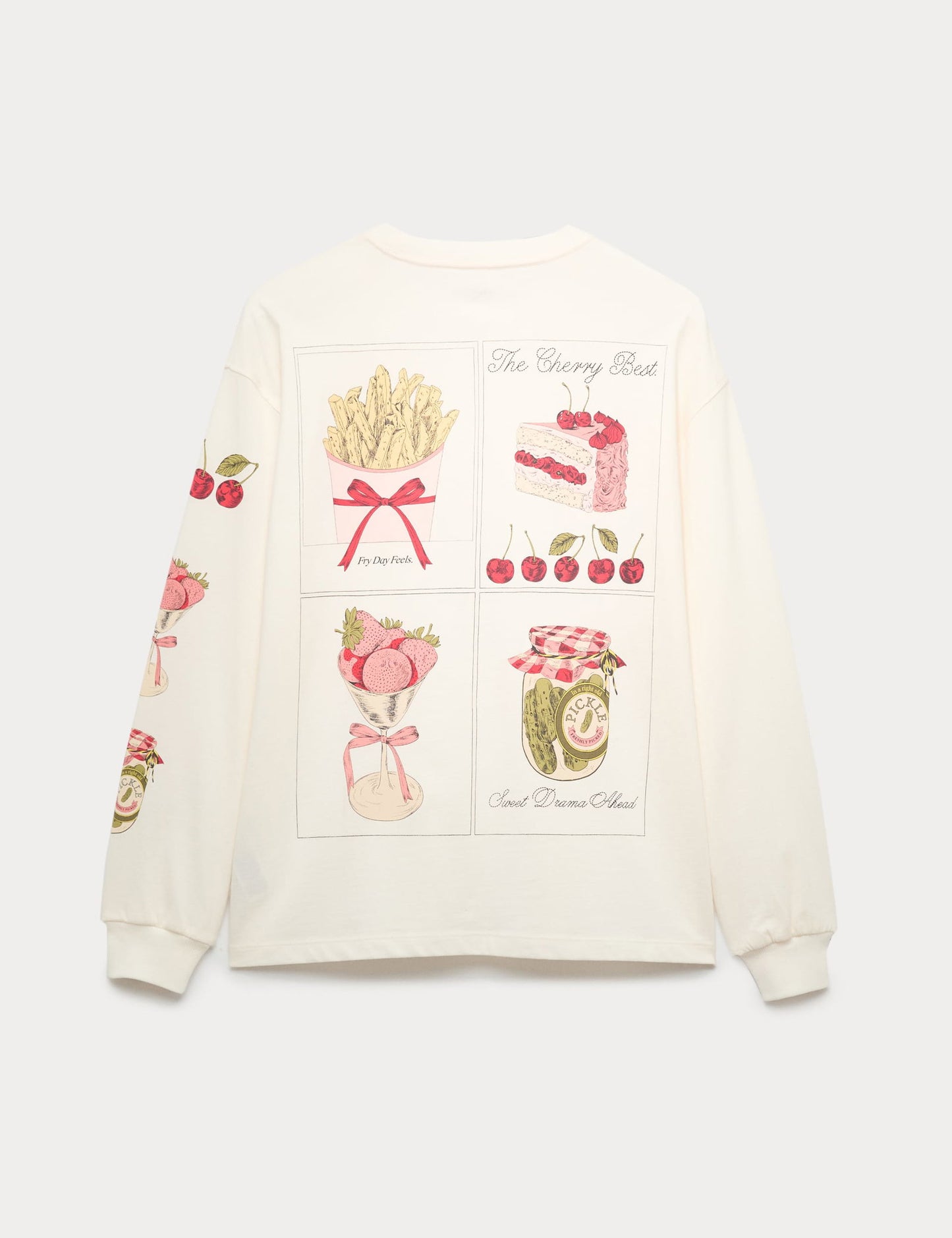 Desenli Pamuklu Sweatshirt