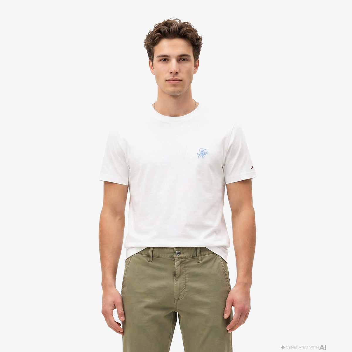 Tommy Hilfiger Swimshop Erkek Beyaz T-shirt