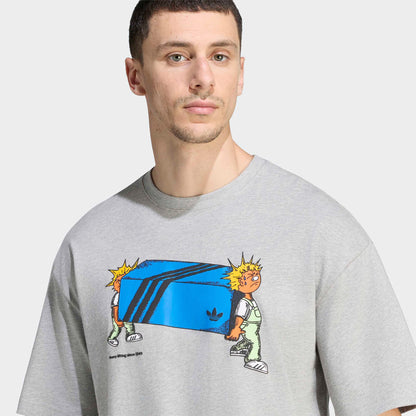 Adidas Blue Box Elves Erkek Gri T-shirt
