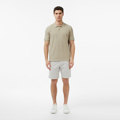 Nautica Erkek Bej Slim Fit Polo Yaka T-shirt