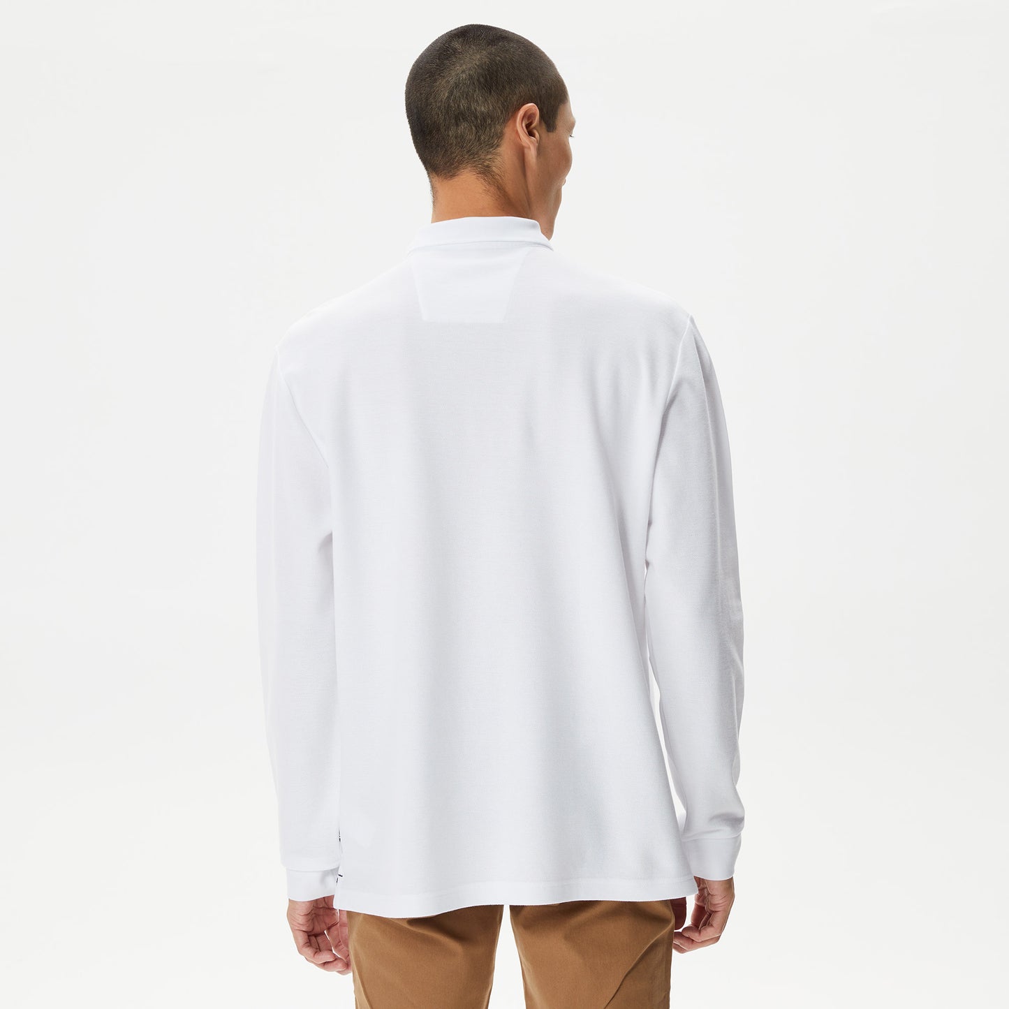 Nautica Erkek Beyaz Classic Fit Uzun Kollu Polo Yaka T-shirt