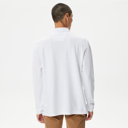 Nautica Erkek Beyaz Classic Fit Uzun Kollu Polo Yaka T-shirt