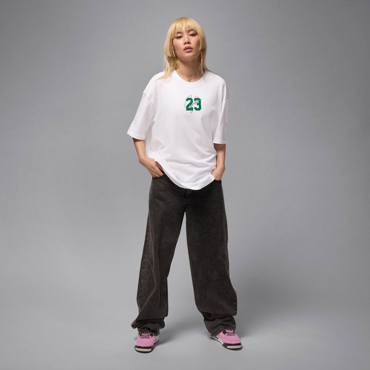 Jordan Essentials Grafikli Kadın Beyaz T-shirt
