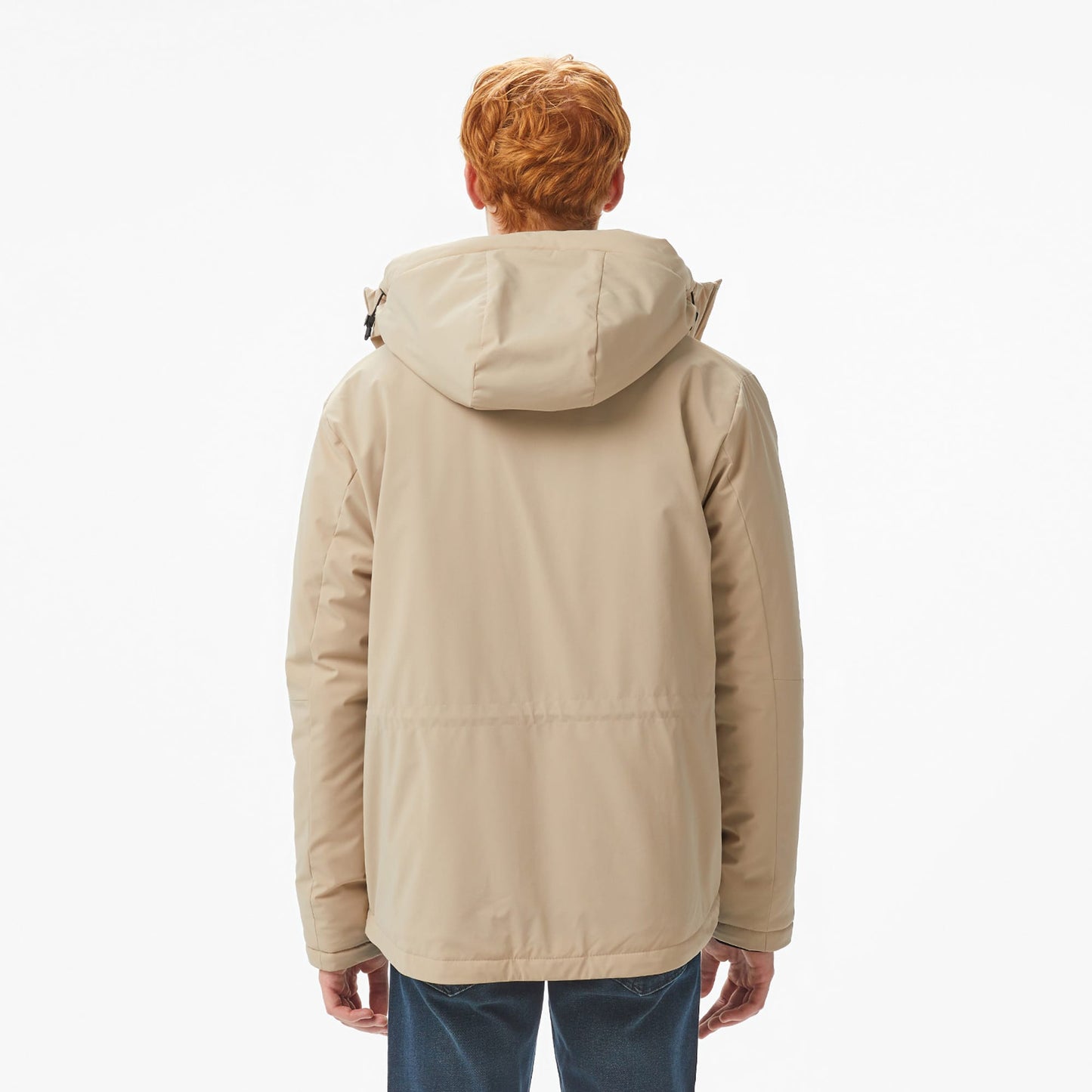 Lacoste Erkek Kapüşonlu Bej Mont