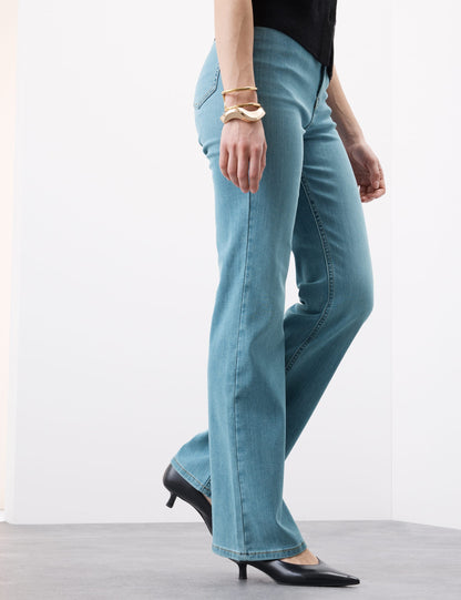 Lyocell Karışımlı Yüksek Bel Flared Jeans