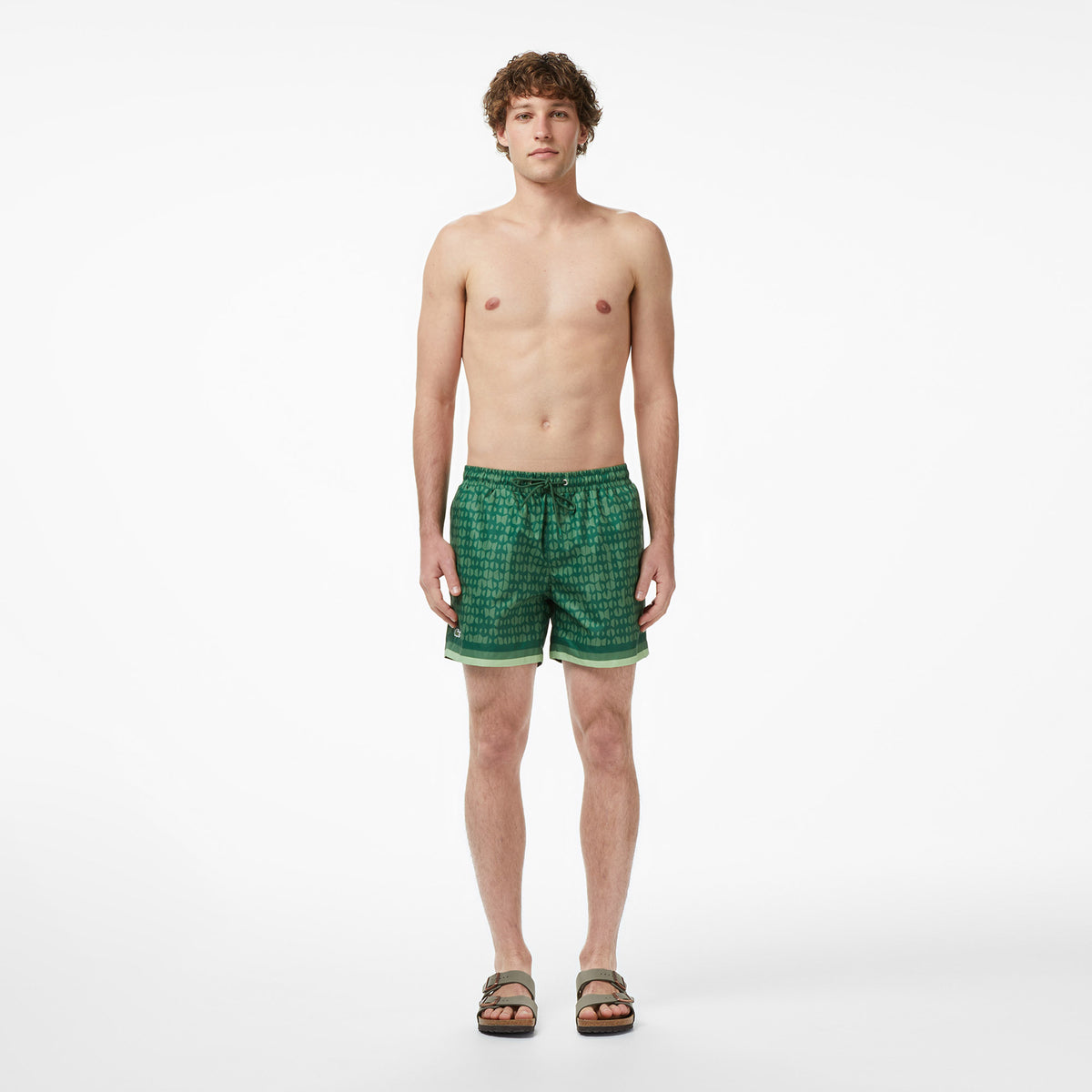Lacoste Regular Fit Erkek Yeşil Deniz Şortu