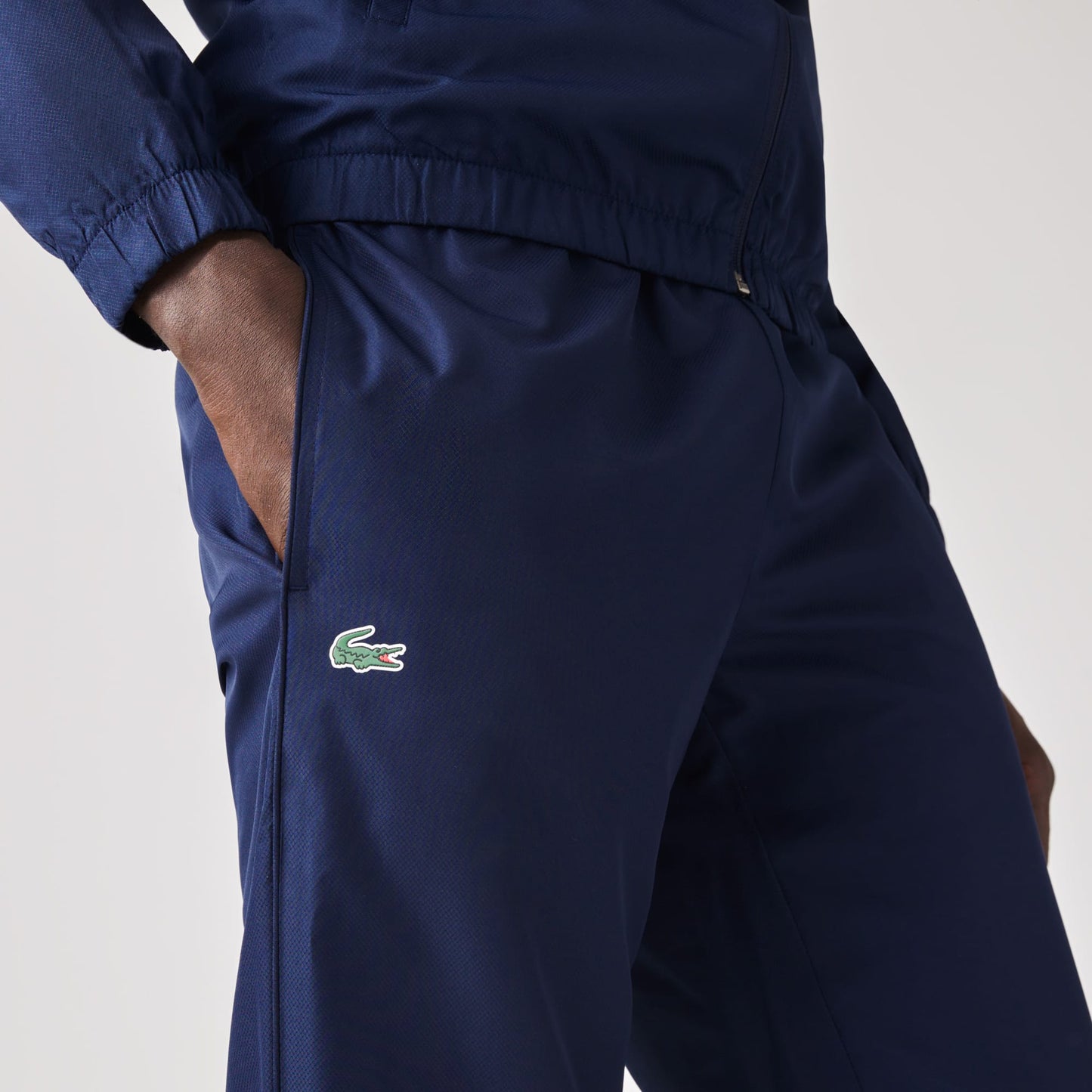 Lacoste Erkek Regular Fit Kapüşonlu Baskılı Lacivert Eşofman Takımı