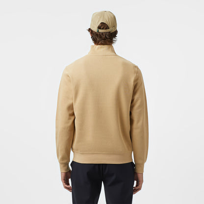 Lacoste Erkek Classic Fit Yarım Fermuarlı Bej Sweatshirt