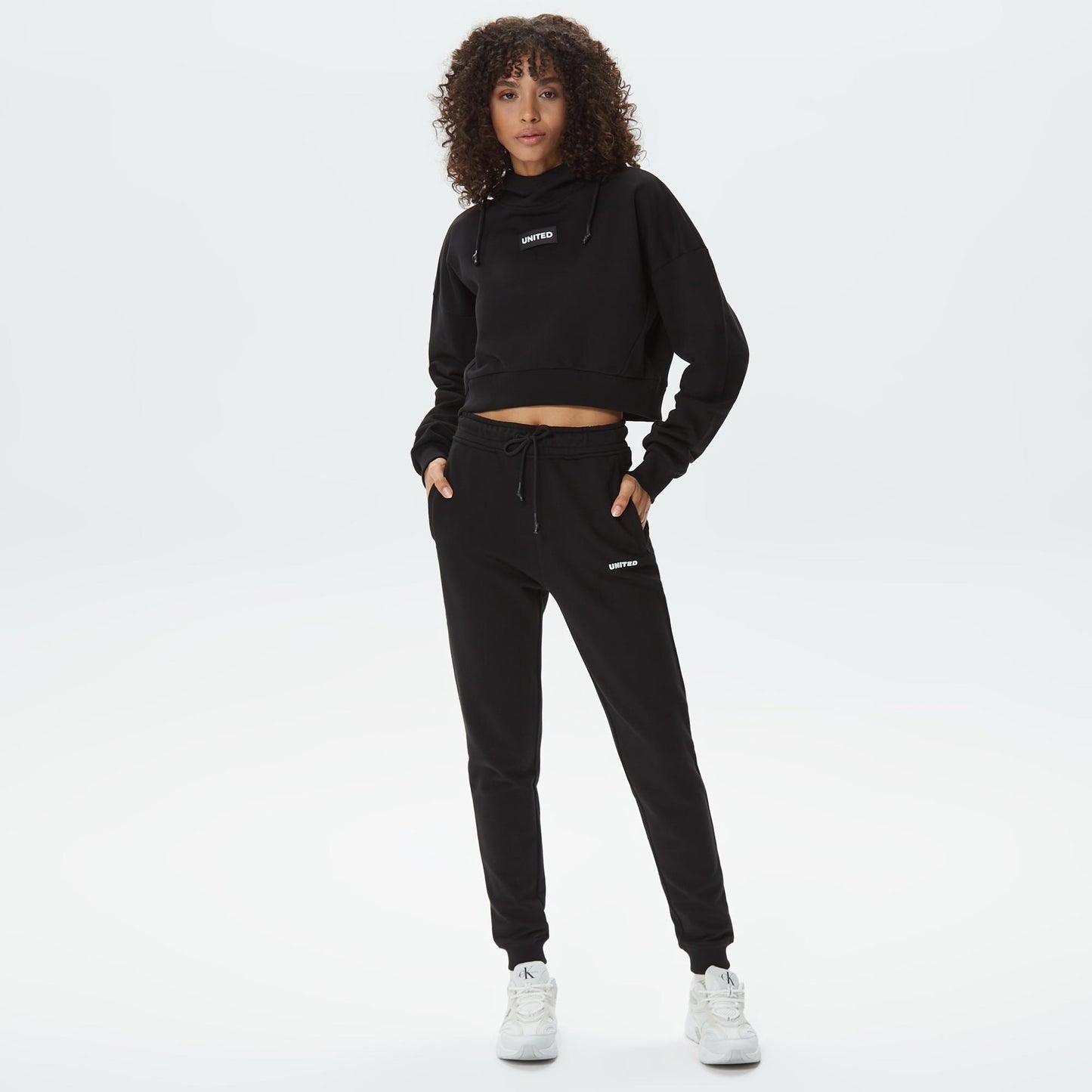 United4 Classic Kadın Siyah Hoodie