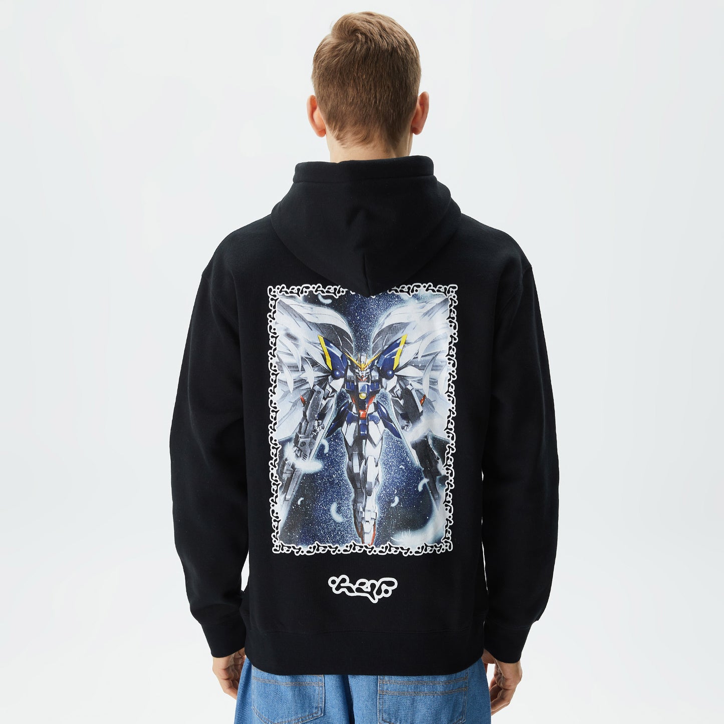 Huf Gundam Wing Pullover Erkek Siyah Hoodie
