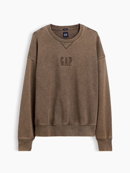 Kahverengi Heavyweight Oversized Logo Sweatshirt
