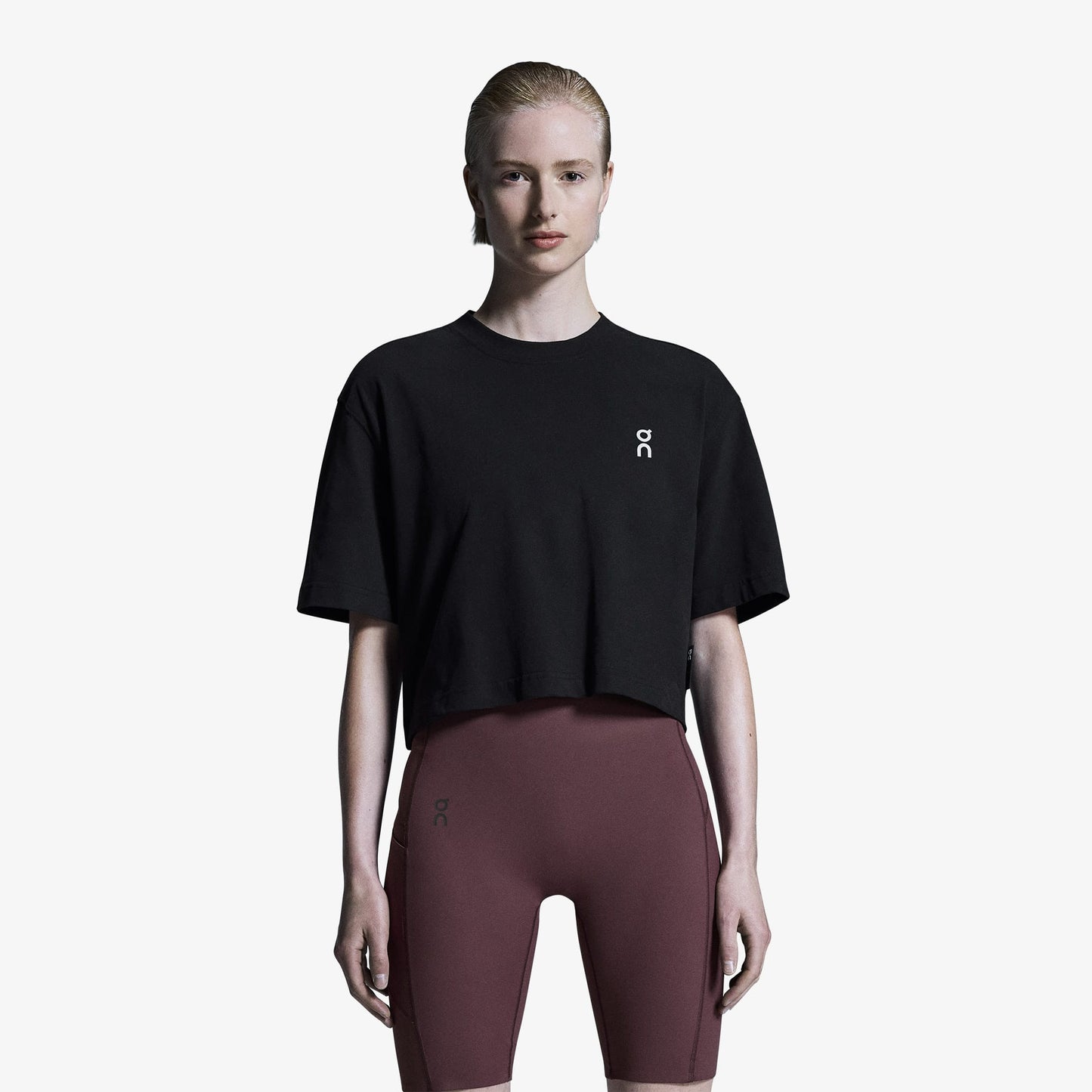 On Club Boxy Kadın Siyah T-shirt