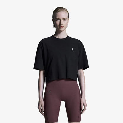 On Club Boxy Kadın Siyah T-shirt