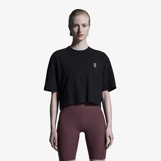 On Club Boxy Kadın Siyah T-shirt