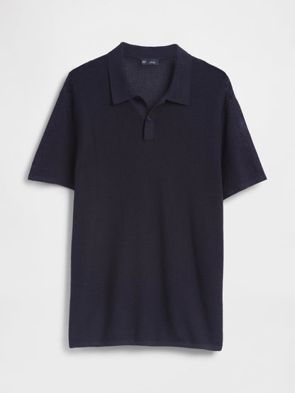 Koyu Gri Dokulu Kroşe Polo T-shirt