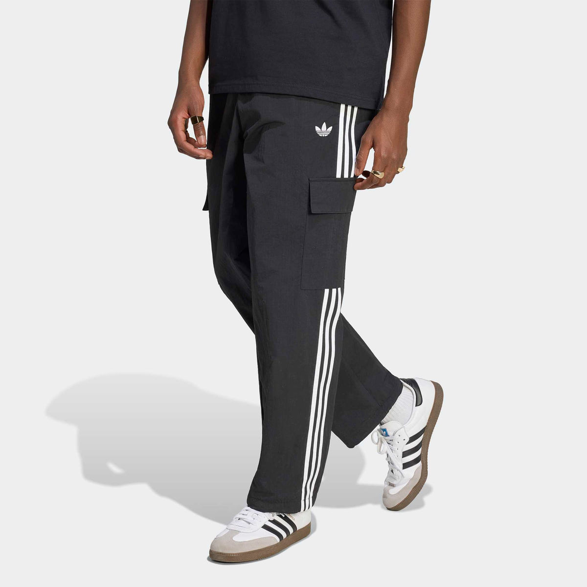 Adidas 3-stripes Cargo Erkek Siyah Eşofman Altı