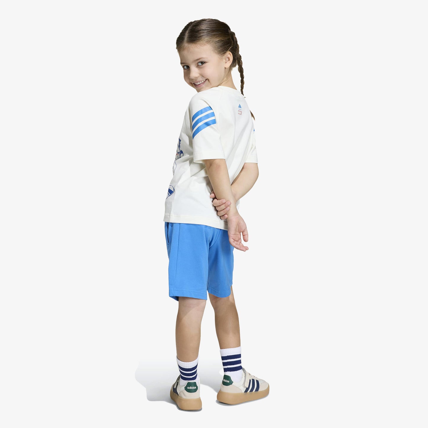 Adidas Lk Marvel Çocuk Mavi Şort Takım
