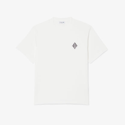 Lacoste Erkek Classic Fit Bisiklet Yaka Beyaz T-shirt