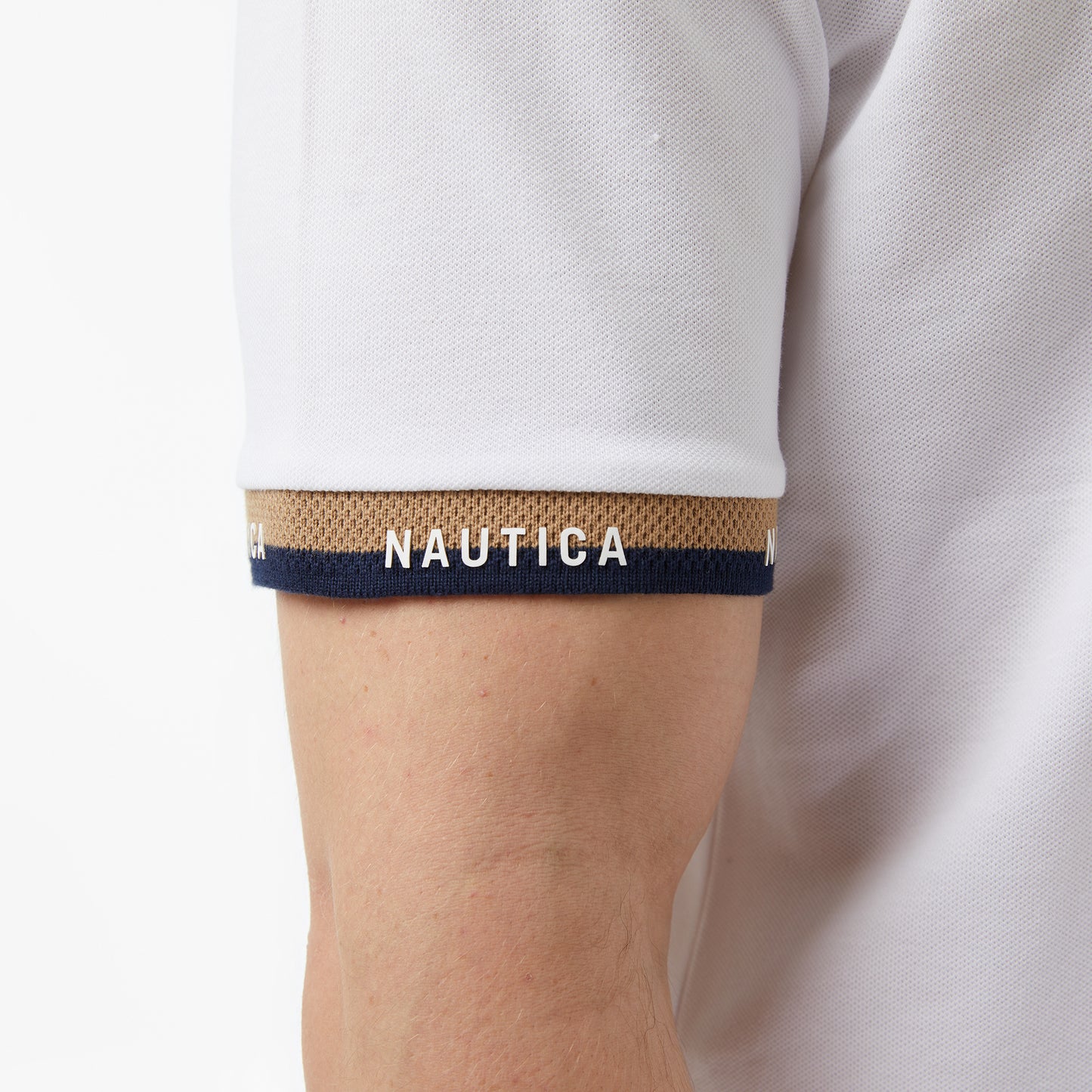 Nautica Erkek Beyaz Regular Fit Polo Yaka T-shirt