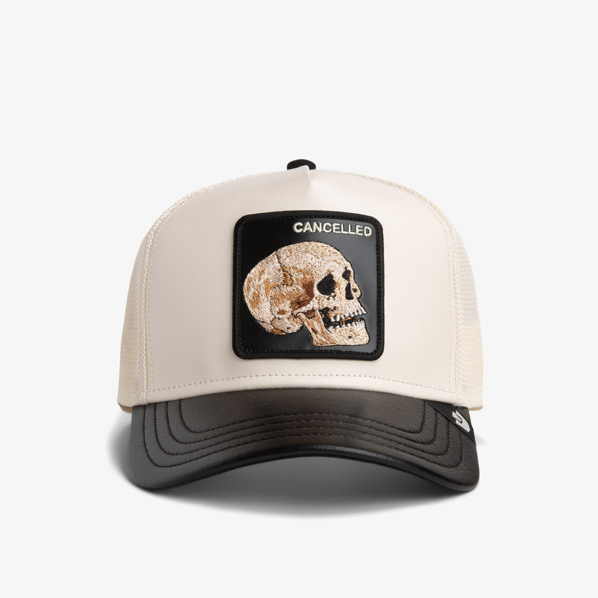 Goorin Bros Faux Leather Skull Unisex Beyaz Şapka