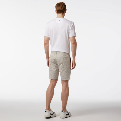 Nautica Erkek Gri Slim Fit Baskılı Bermuda