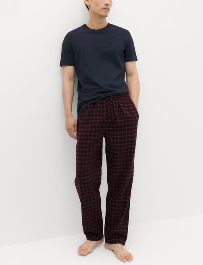 2'li Saf Pamuklu Desenli Pijama Altı Seti