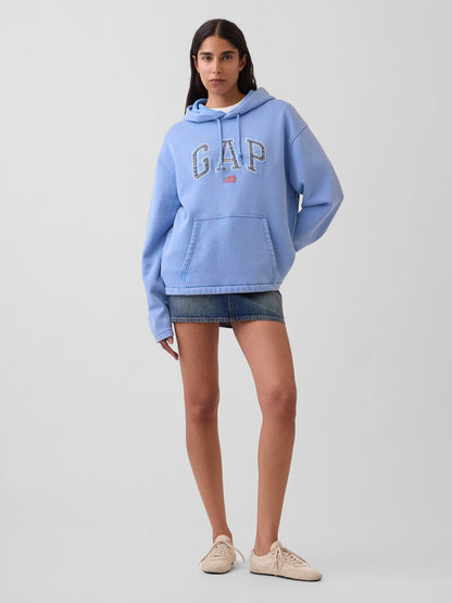 Açık Mavi Vintagesoft Oversized Americana Logo Sweatshirt