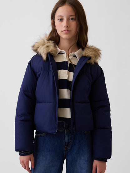 Lacivert Relaxed Puffer Şişme Mont
