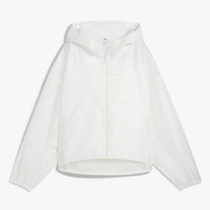 Puma Wardrobe Essentials Oversized Kadın Beyaz Rüzgarlık