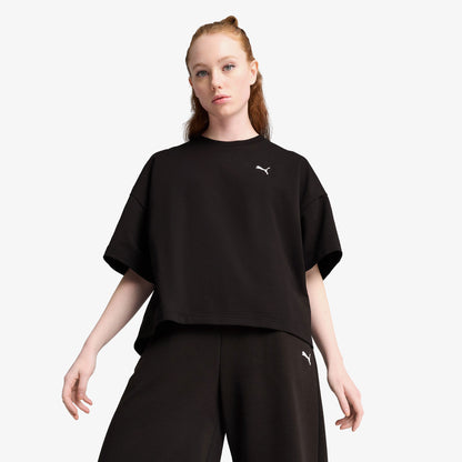 Puma Wardrobe Essentials Relaxed Kadın Siyah T-shirt