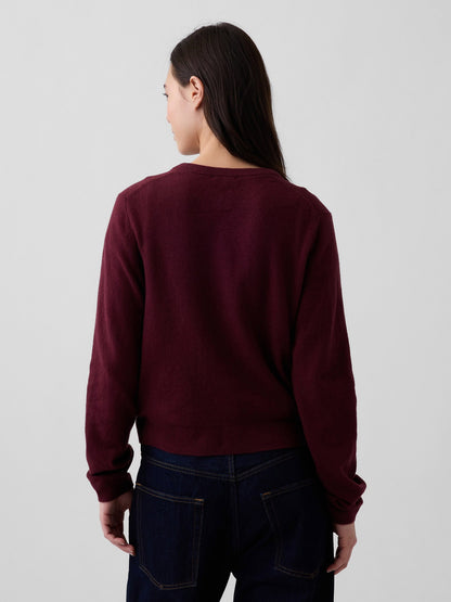 Bordo Cashsoft Crop Hırka