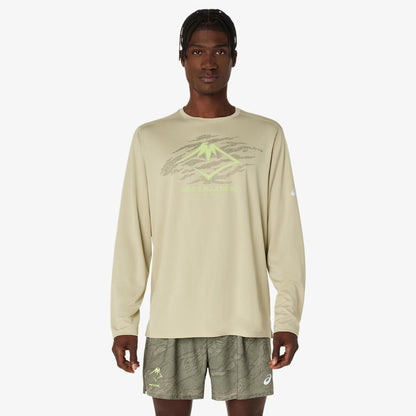 Asics Fujitrail Logo Ls Top Erkek Yeşil T-shirt