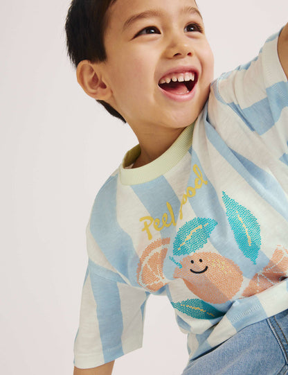 Pamuklu Desenli T-shirt
