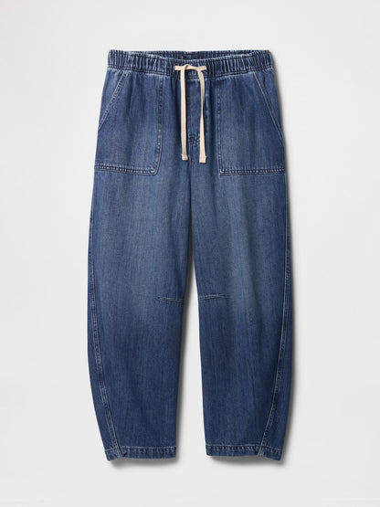 Mavi Mid Rise Supersoft Pull-on Barrel Jean Pantolon