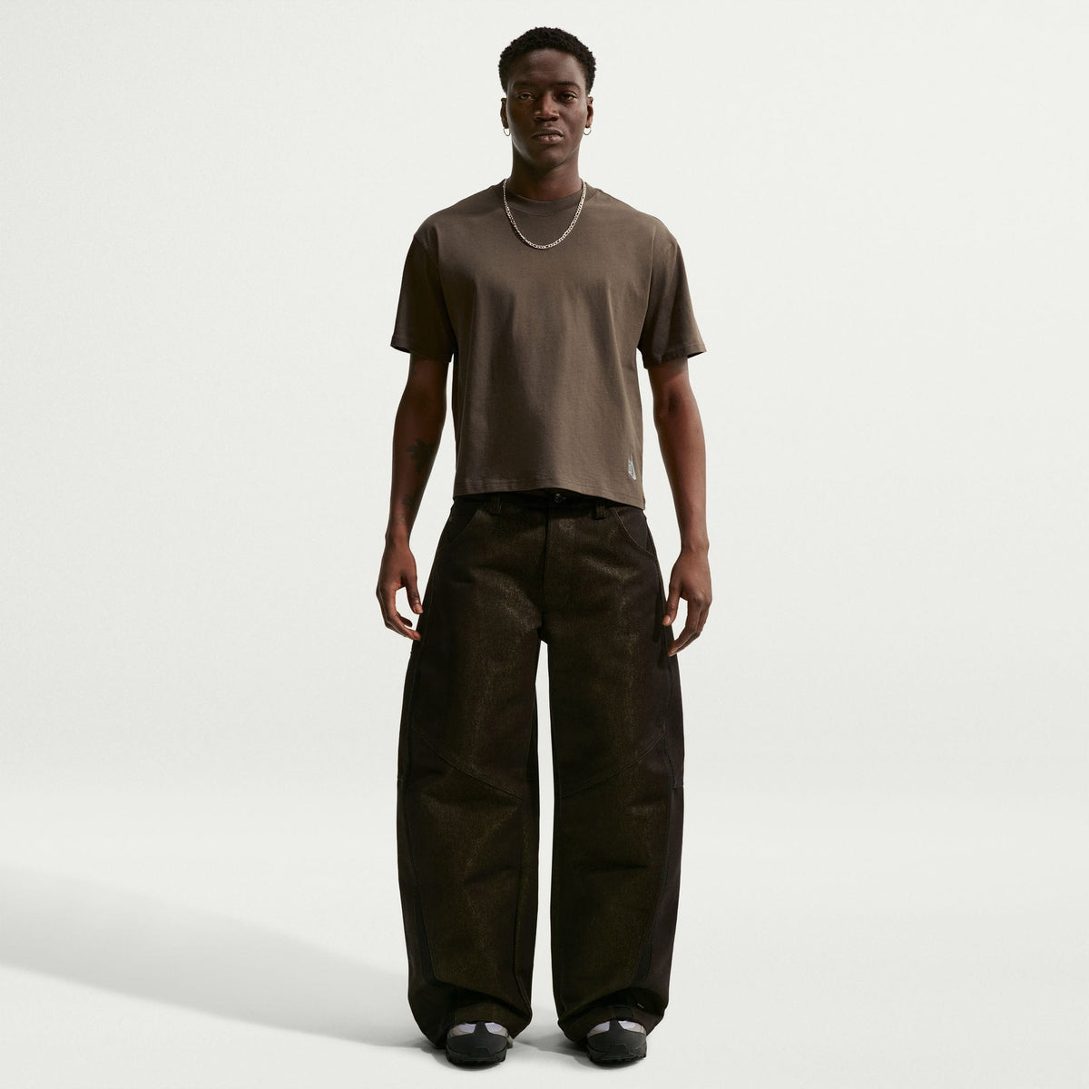 Nike Sportswear Boxy Erkek Kahverengi T-shirt