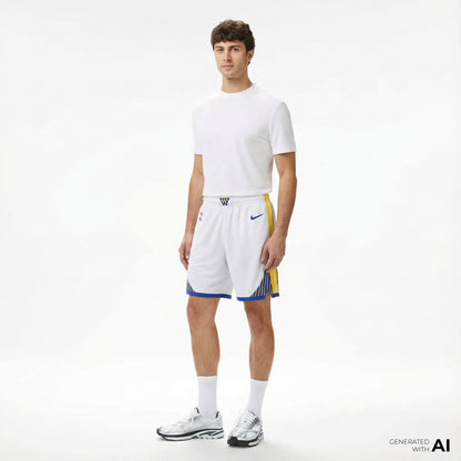 Nike Golden State Warriors 2024/25 Edition Erkek Beyaz Basketbol Şortu